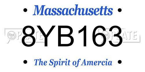 8YB163 Massachusetts License Plate