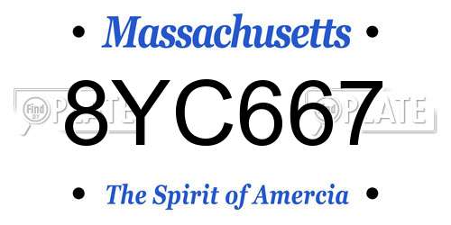 8YC667 Massachusetts License Plate