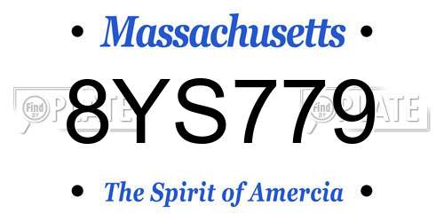 8YS779 Massachusetts License Plate