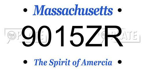 9015ZR Massachusetts License Plate