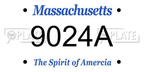 9024A Massachusetts License Plate