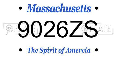 9026ZS Massachusetts License Plate