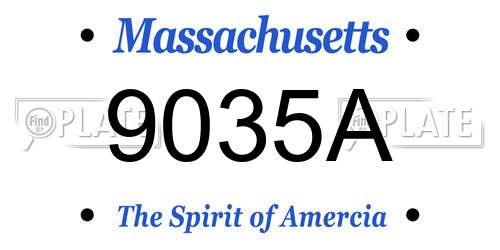 9035A Massachusetts License Plate