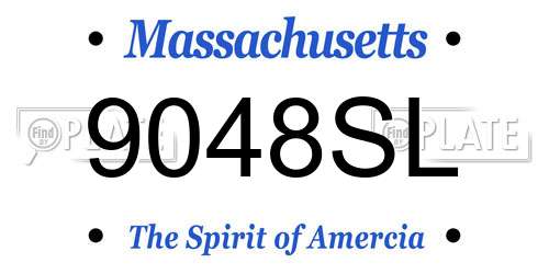 9048SL Massachusetts License Plate