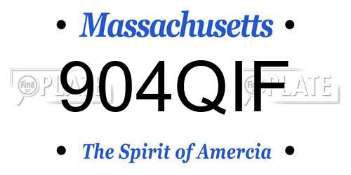 904QIF Massachusetts License Plate