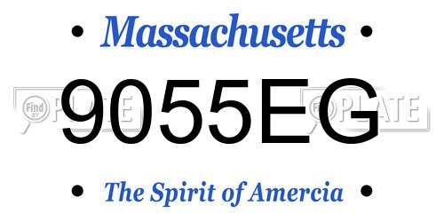 9055EG Massachusetts License Plate
