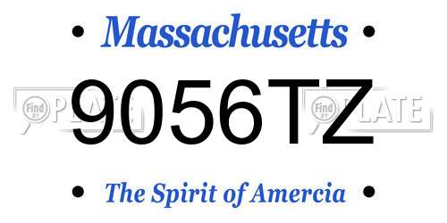 9056TZ Massachusetts License Plate
