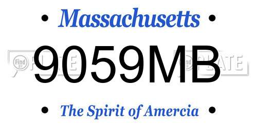 9059MB Massachusetts License Plate