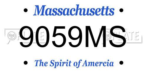 9059MS Massachusetts License Plate
