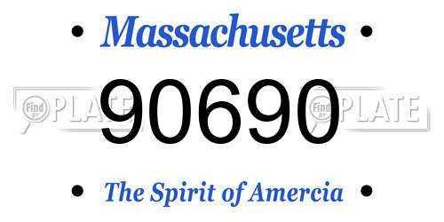 90690 Massachusetts License Plate