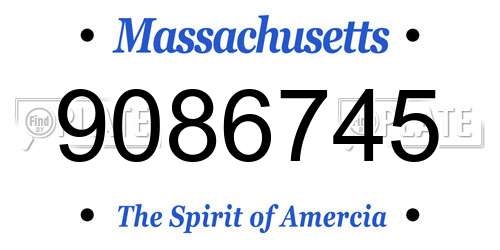 9086745 Massachusetts License Plate