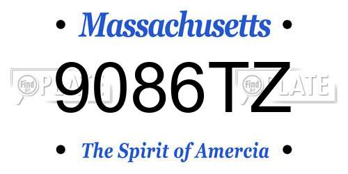 9086TZ Massachusetts License Plate