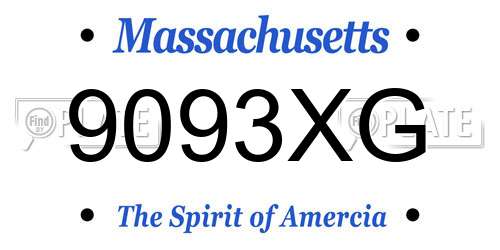 9093XG Massachusetts License Plate