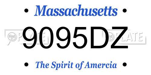 9095DZ Massachusetts License Plate