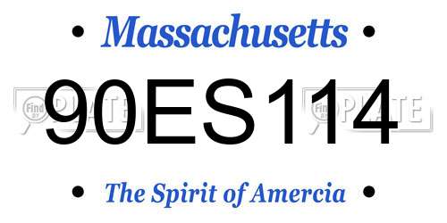 90ES114 Massachusetts License Plate