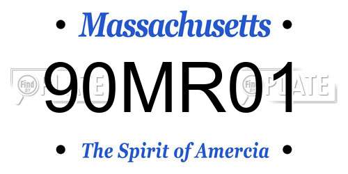 90MR01 Massachusetts License Plate