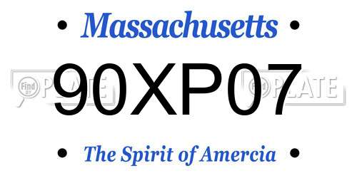 90XP07 Massachusetts License Plate