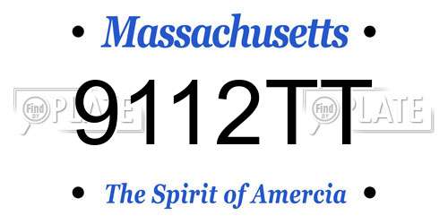 9112TT Massachusetts License Plate