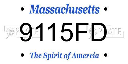 9115FD Massachusetts License Plate