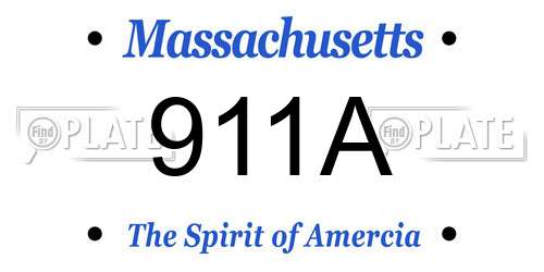 911A Massachusetts License Plate