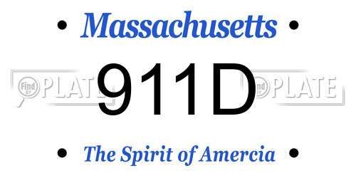 911D Massachusetts License Plate