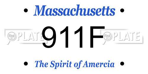 911F Massachusetts License Plate