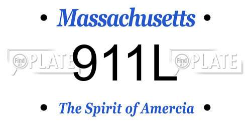 911L Massachusetts License Plate