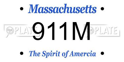 911M Massachusetts License Plate