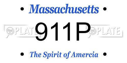 911P Massachusetts License Plate