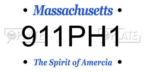 911PH1 Massachusetts License Plate