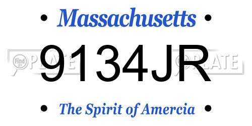 9134JR Massachusetts License Plate