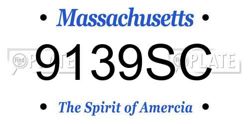 9139SC Massachusetts License Plate
