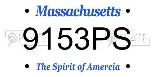 9153PS Massachusetts License Plate