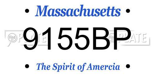 9155BP Massachusetts License Plate