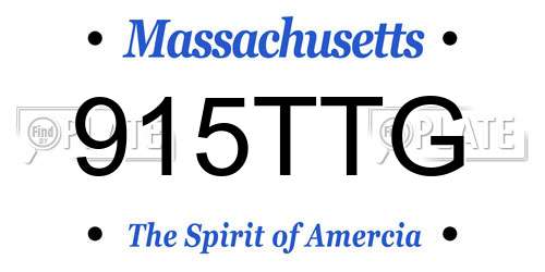 915TTG Massachusetts License Plate