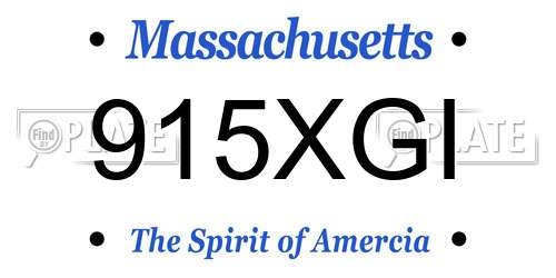 915XGI Massachusetts License Plate