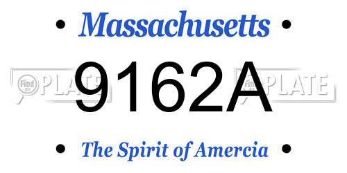 9162A Massachusetts License Plate