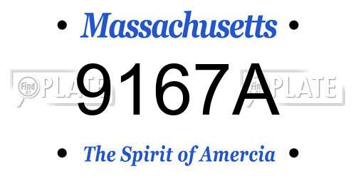 9167A Massachusetts License Plate