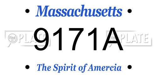 9171A Massachusetts License Plate