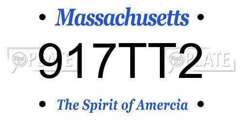 917TT2 Massachusetts License Plate