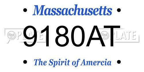 9180AT Massachusetts License Plate