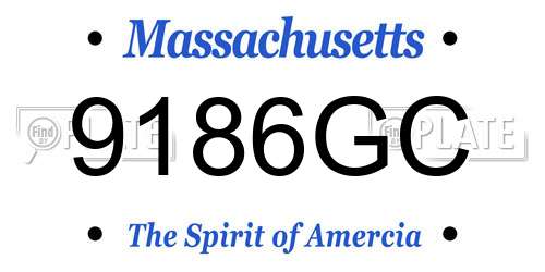 9186GC Massachusetts License Plate