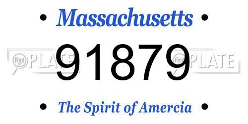 91879 Massachusetts License Plate