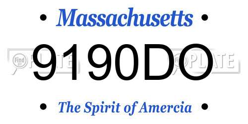 9190DO Massachusetts License Plate
