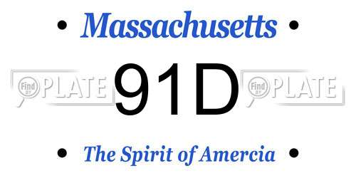 91D Massachusetts License Plate
