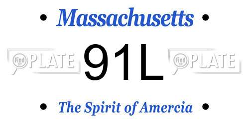 91L Massachusetts License Plate