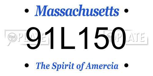 91L150 Massachusetts License Plate