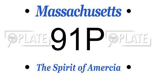 91P Massachusetts License Plate