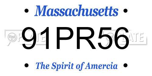 91PR56 Massachusetts License Plate