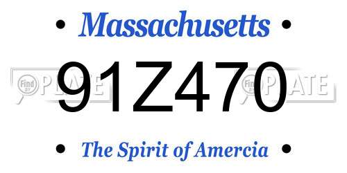 91Z470 Massachusetts License Plate